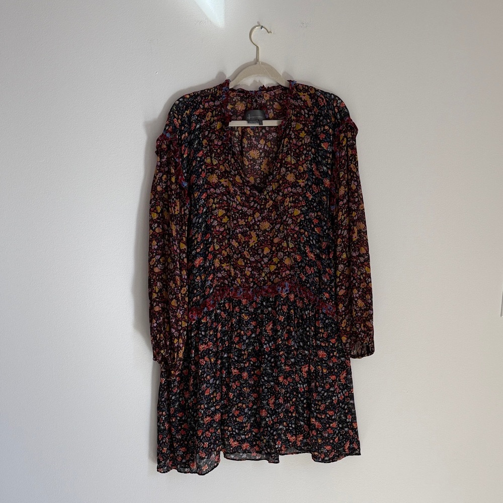 Anthropologie Helene Mixed Floral Print Boho Tunic Dress - Picture 4 of 10